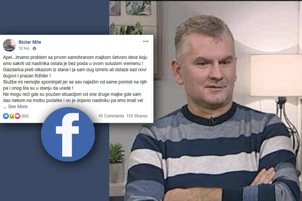 IMAMO PROBLEM SA SAMOHRANOM MAJKOM S 4 DECE KOJU SMO SAKRILI OD NASILNIKA, DOBILA JE OTKAZ! Apel stolara Mileta