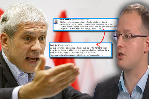 TO STE SE MOŽDA S BALŠOM DOGOVORILI, NE SA DS! Demokrata se zaleteo da ispljuje Tadića, pa odmah obrisao tvit!