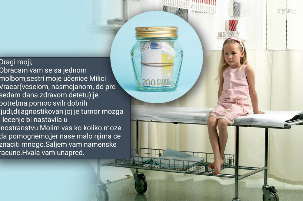 MILICI VRAČAR (7) JE POTREBNA NOVČANA POMOĆ! Ima tumor u moždanom stablu, mora hitno na operaciju u inostranstvo