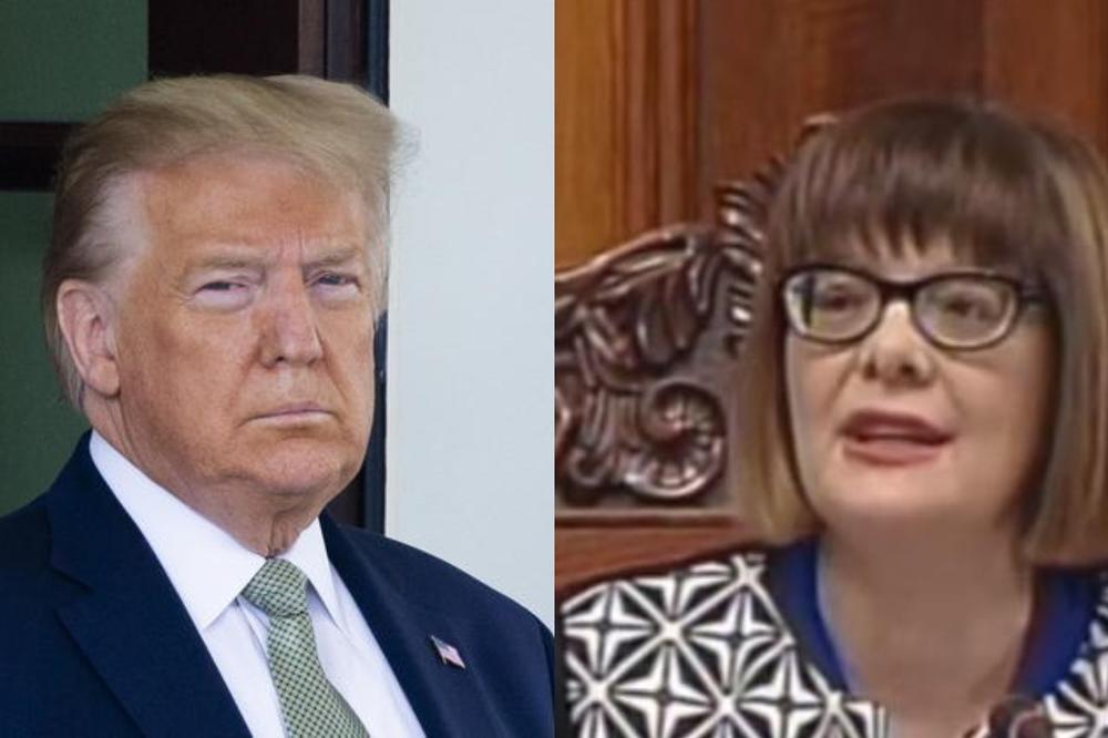 EVO, AKO NIKO NIJE, ZAHVALJUJEM TRAMPU NA POMOĆI! Maja Gojković je potom objasnila i zašto!