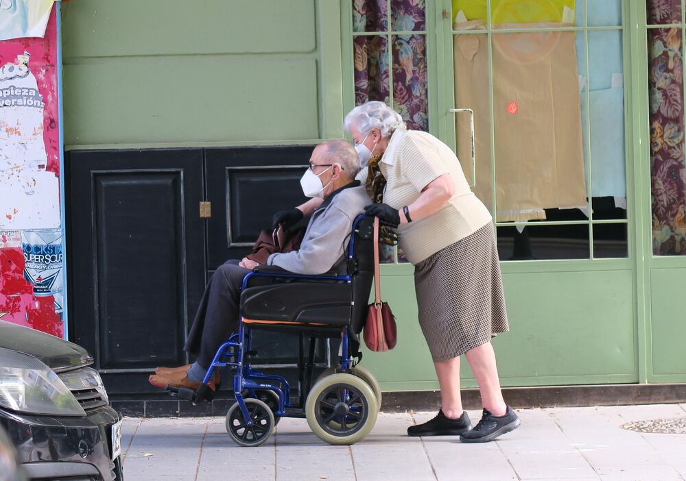 Muž i žena u starosti, Ilustracija