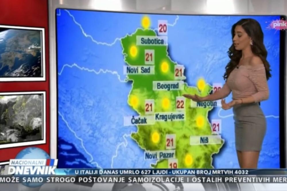 SKINULA SE VODITELJKA VREMENSKE PROGNOŽE! OBLINE SEVAJU SA SVIH STRANA: Temperatura dostigla MAKSIMUM! (FOTO 18+)