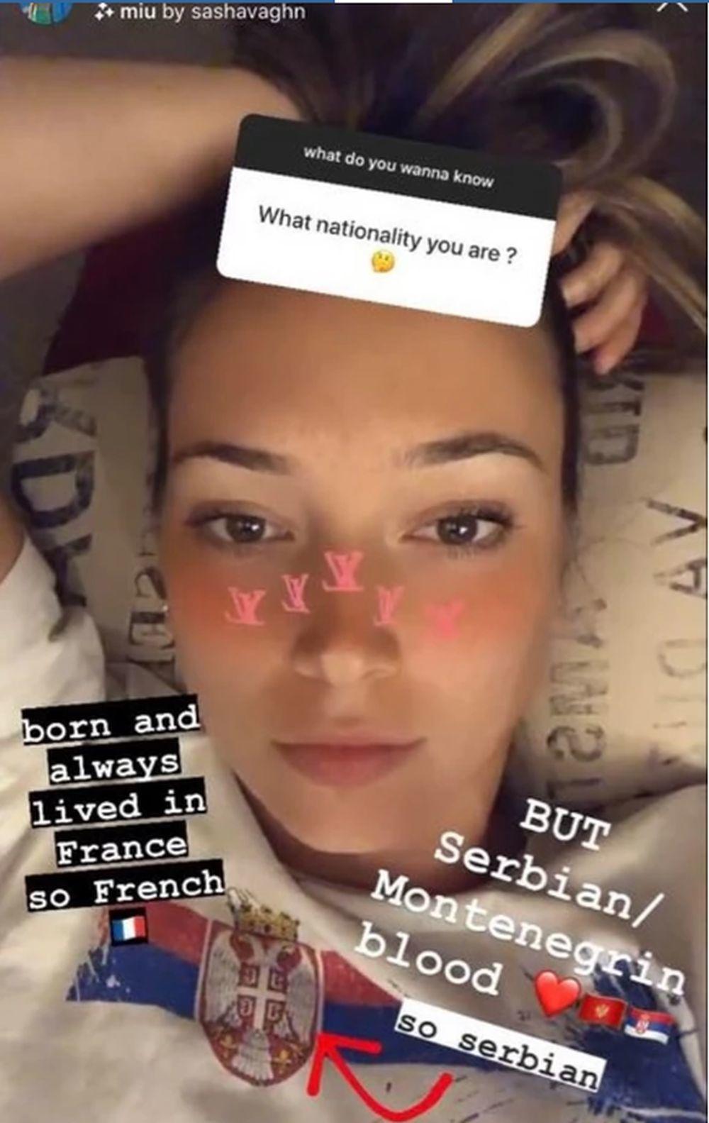 Sara Čakarević ističe svoje srpsko poreklo