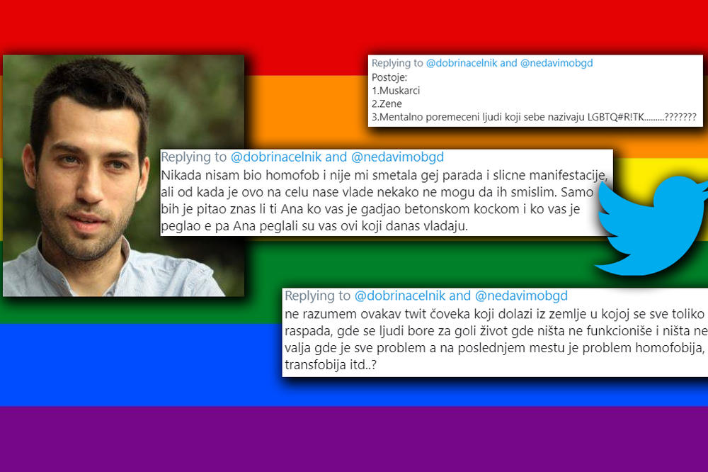 POSTOJE MUŠKARCI, ŽENE I MENTALNO POREMEĆENI! Dobrica iskazao podršku LBGT zajednici, pa ga razapeli na Tviteru!