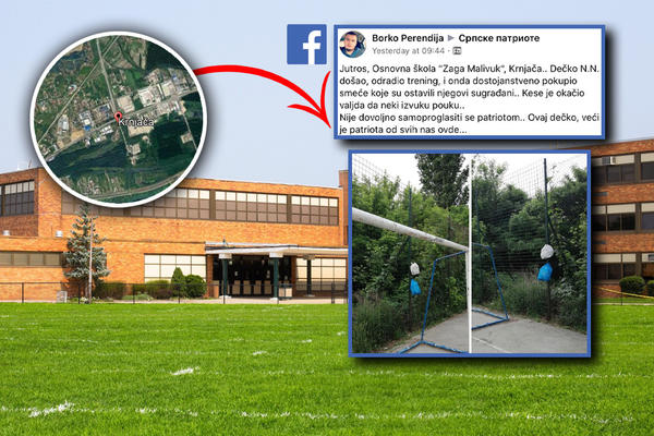 OSNOVNA ŠKOLA U BEOGRADU JE BILA ZATRPANA SMEĆEM: Ono što je uradio ovaj mladić je za primer svima (FOTO)