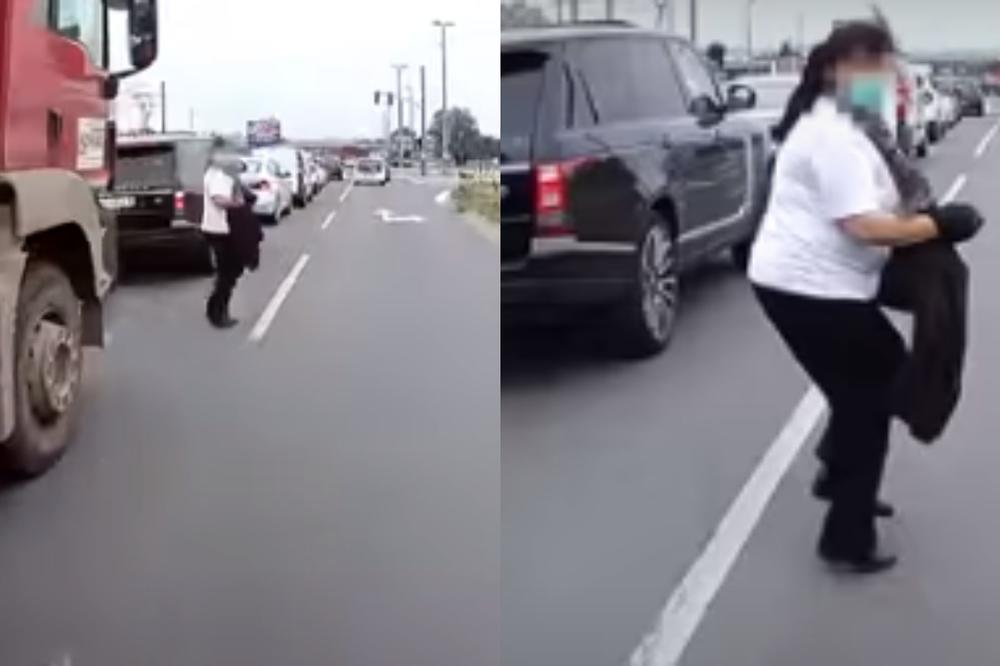 PA DOBRO, ŽENO, BRE, DA LI SI NORMALNA? Samo pukom srećom izbegnuta tragedija na Novom Beogradu (VIDEO)