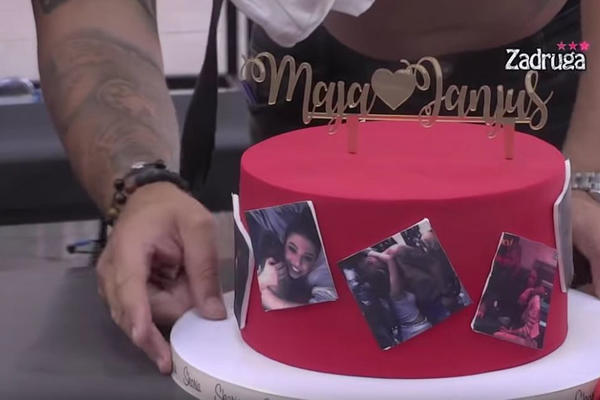 U ZADRUGU STIGLA TORTA SA SLIKOM NA KOJOJ JANJUŠ VARA ŽENU! On skočio da je pocepa, Maja je životom branila! VIDEO