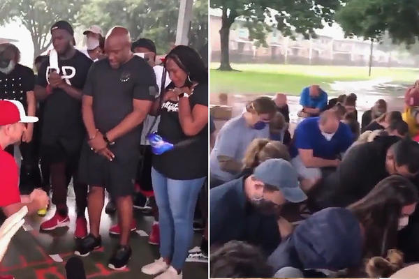 BELCI NA KOLENIMA MOLILI SVOJE CRNE KOMŠIJE ZA OPROŠTAJ: Potresna scena iz Amerike (VIDEO)