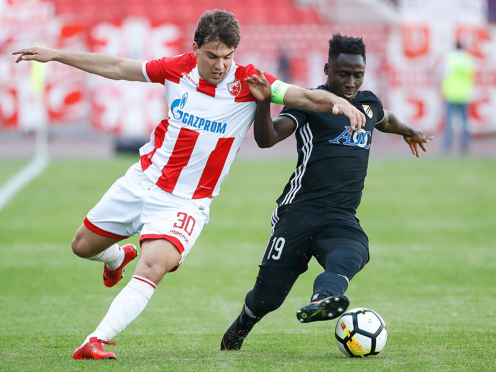 Filip Stojković (levo) u dresu Crvene zvezde