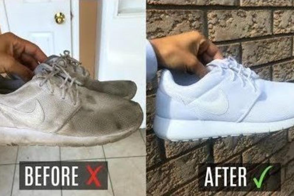 UTRLJALA JE OVO U STARE PATIKE I SADA IZGLEDAJU KAO NOVE: Jeftino je i svi to imamo u kupatilu! (VIDEO)