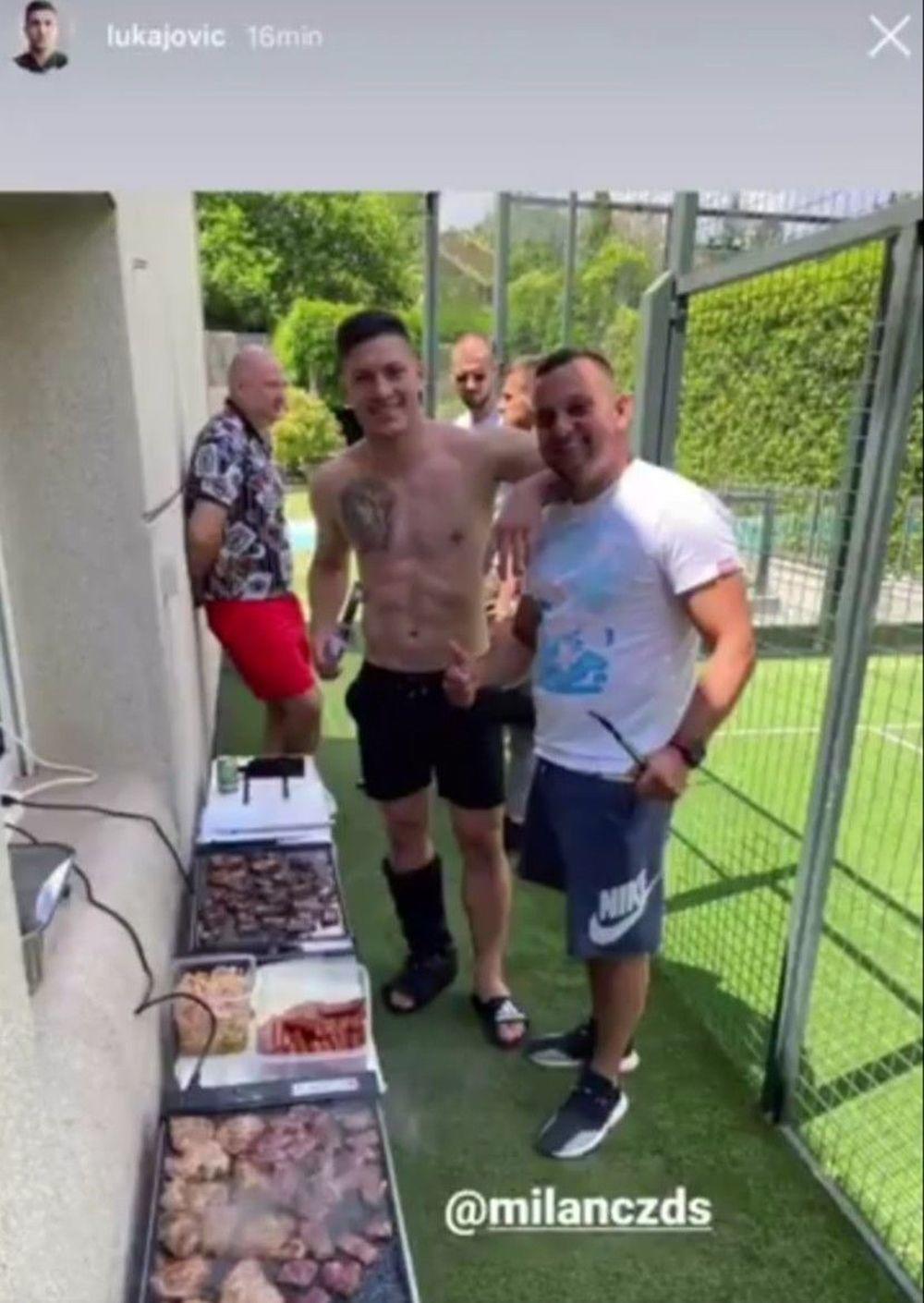 Luka Jović je pravio roštilj u Madridu