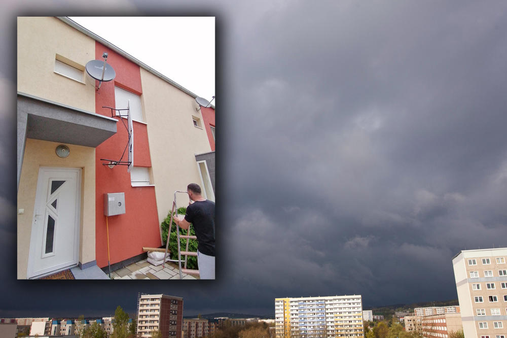 JE L OVO REALNO? Oluja oduvala sto s jedne terase, na sasvim drugu zgradu!