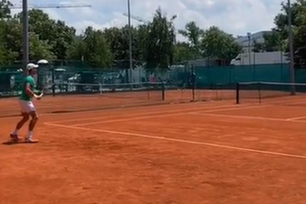 ĐOKOVIĆ I DIMITROV ODMAH IZAŠLI NA TEREN: Srbin i Bugarin sparingovali uoči Adria Tour-a u Beogradu!