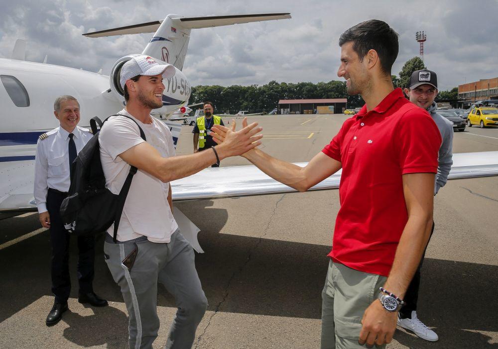 Dominik Tim i Novak Đoković