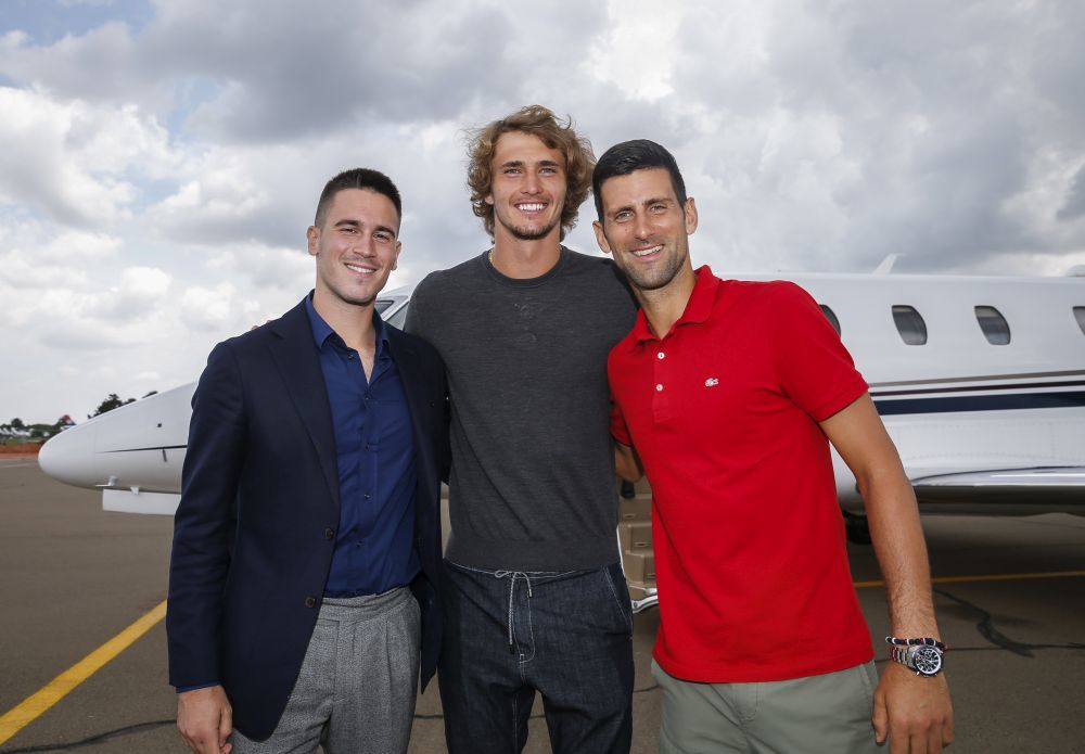 Novak Đoković, Aleksandar Zverev, Đorđe Đoković