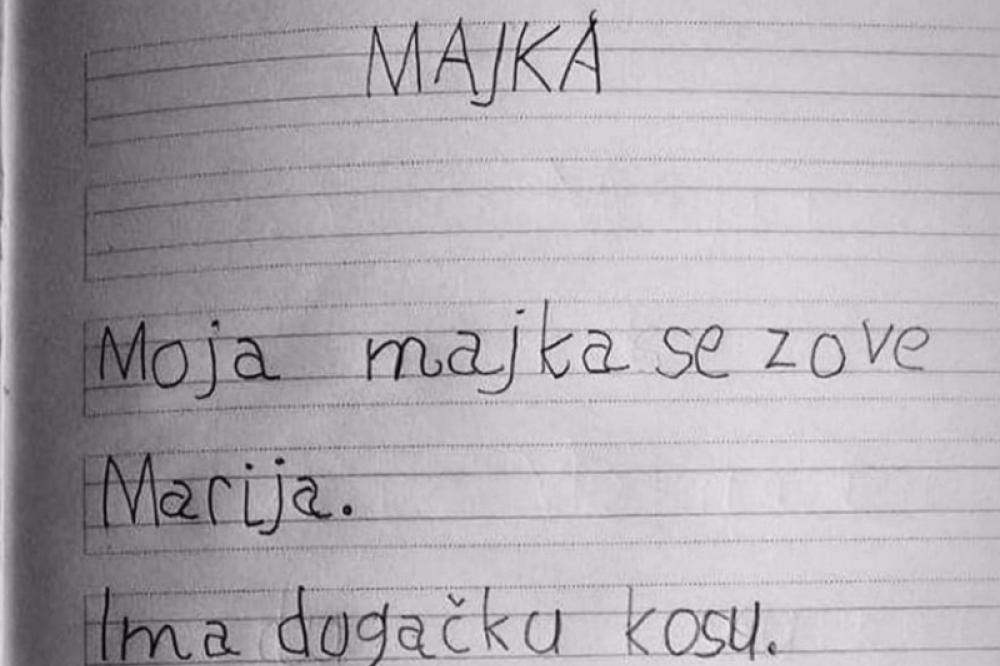 DETE U SASTAVU NAPISALO ŠTA NJEGOVA MAJKA VOLI: Hit u SRPSKOJ ŠKOLI, i učiteljici bilo NEPRIJATNO (FOTO)