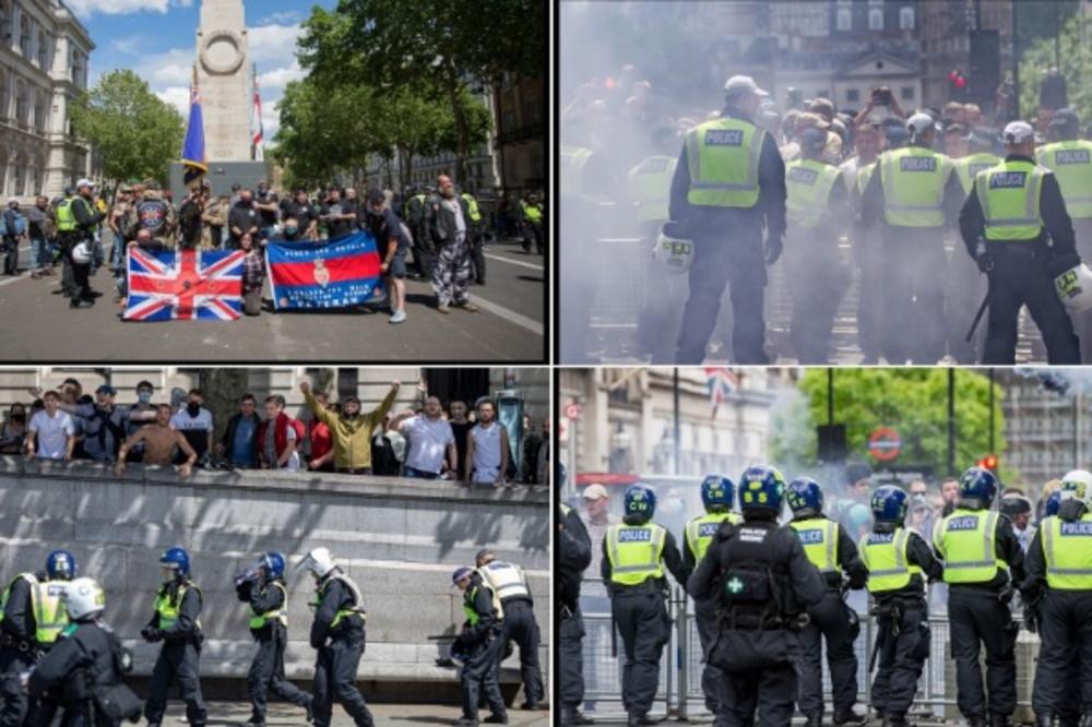JEDNI HTELI DA RUŠE KOLONIJALNE SPOMENIKE, DRUGI IH BRANILI! Sukobi na protestima u Londonu oko statua