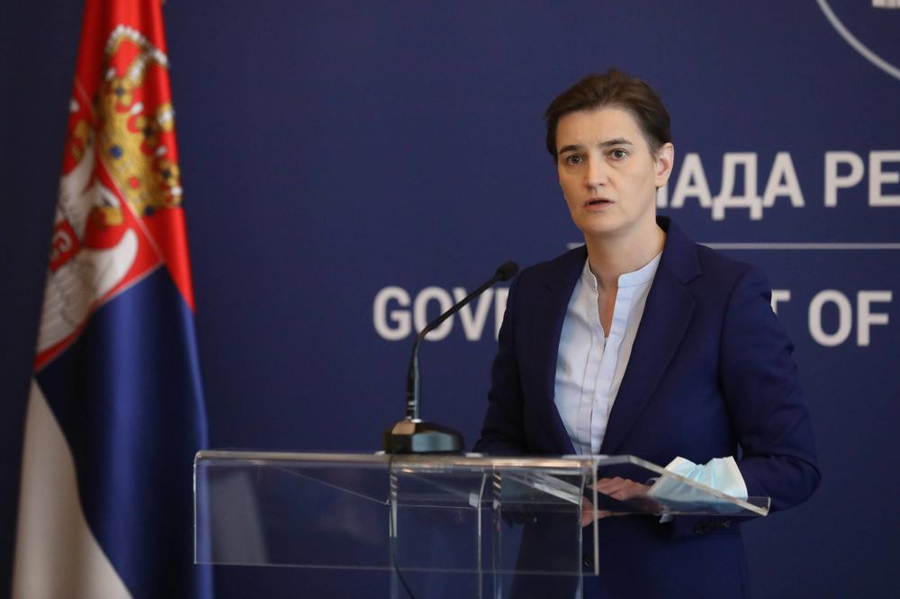 Brnabić: Uredba o karantinu za strance objavljena još 5. juna