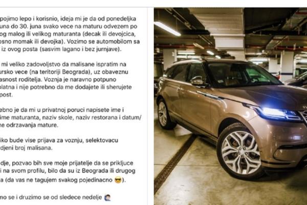 OGNJEN JE NAPRAVIO JEDAN JAKO LEP GEST Maturantima će pomoći da provedu matursko veče na način na koji nisu sanjali