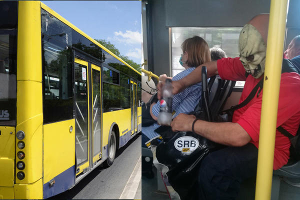 ŠTA SVE LJUDIMA NEĆE PASTI NA PAMET! Hteo je da se zaštiti od korone, pa prepao ljude u prevozu
