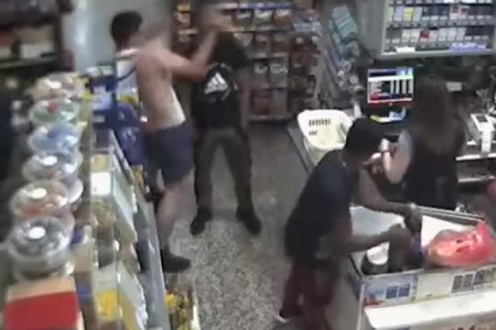 BRUTALNO PREBIJANJE U BELOJ CRKVI! Pesnicom u glavu nokautirao mladića usred prodavnice, a onda nastavio da ga GAZI