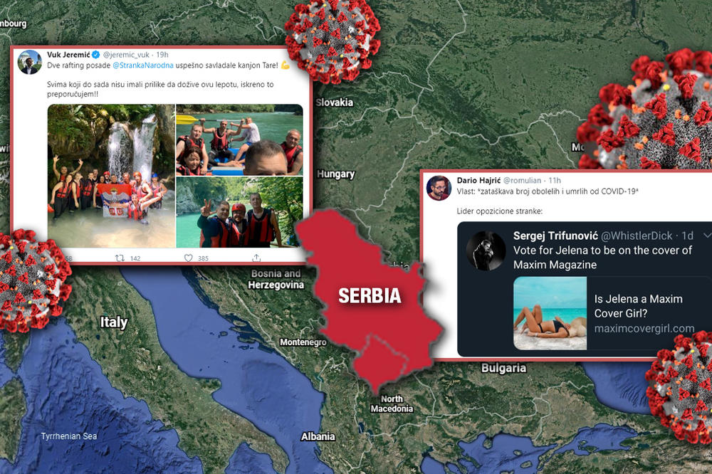 DOK U SRBIJI VRŠLJA KORONA, ONI SE SPRDAJU I UŽIVAJU! Sergej bira misice, Jeremić na raftingu na Tari! (FOTO)