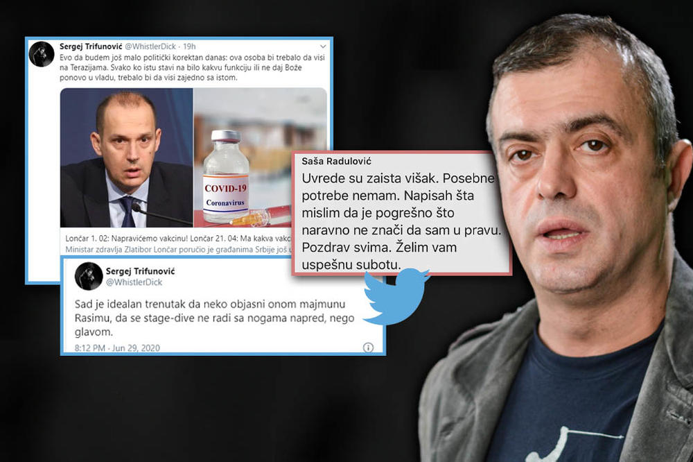 1. JE SUVERENI PAVIJAN, 2. TREBA DA VISI NA TERAZIJAMA, 3. JE MAJMUN! Sergej načisto pobrljavio, oteo se kontroli!