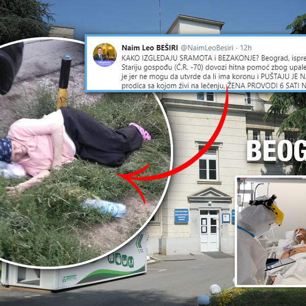 SCENU ISPRED GRADSKE BOLNICE GLEDATE NA SVOJU ODGOVORNOST! Bakica iz BG zbog upale pluća završila na užasnom mestu