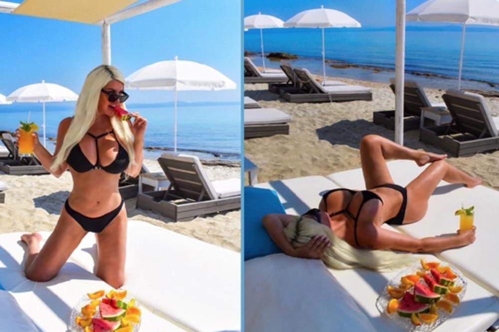 SRPSKA PEVAČICA GOTOVO POTPUNO GOLA NA SLIKAMA IZ GRČKE! Jedan detalj je svima posebno PRIVUKAO PAŽNJU! (FOTO)