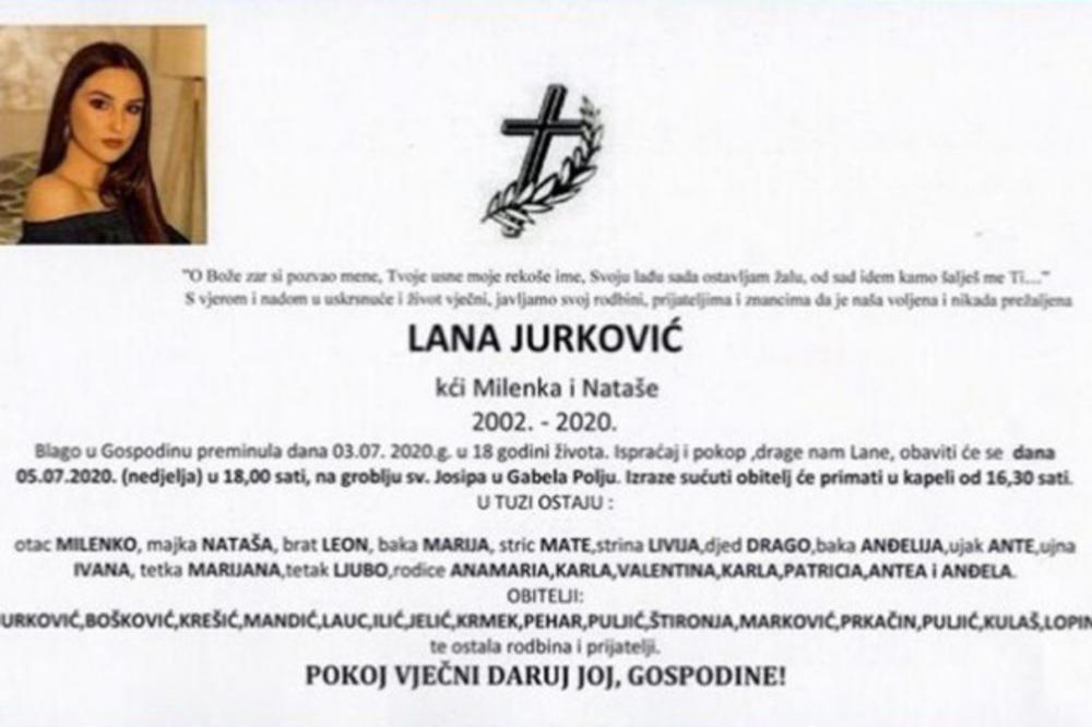 LANU JURKOVIĆ (17) JE UBIO PIJANI VOZAČ: Ovo su detalji tragedije