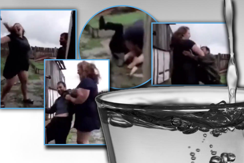 DŽINOVSKA PIJANA RUSKINJA JURI MALOG PIJANOG RUSA DA ĐUSKAJU: Snimak koji je nastao je LEGENDARAN! (VIDEO)