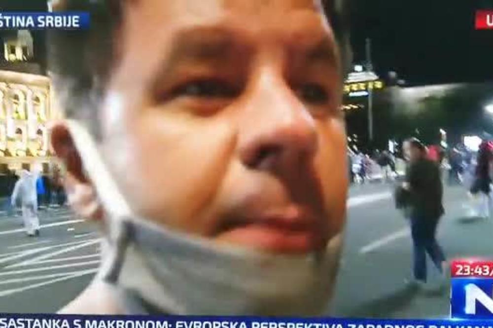 ALO, JE**LI VAM ŠOLAK I ĐILAS MAJKU BRE! Demonstrant se uneo u kamere pa vrisnuo usred prenosa uživo!