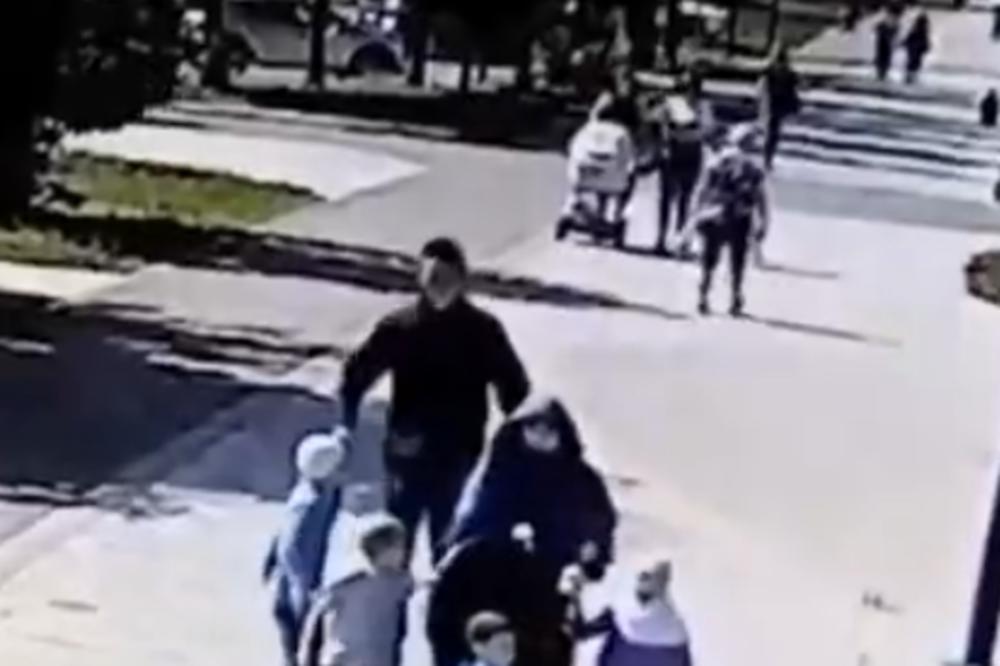 PRIŠAO ZABRAĐENOJ TRUDNICI SA DECOM, UDARIO JE I NASTAVIO DA JE ŠUTIRA U STOMAK: Snimljen DIVLJAČKI napad! (VIDEO)