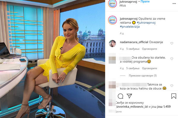 OPALA! ZA VREME REKLAMA KAMERA SNIMILA NAŠU VODITELJKU ISPOD STOLA! Sve se vidi, ljudi u šoku! (FOTO)