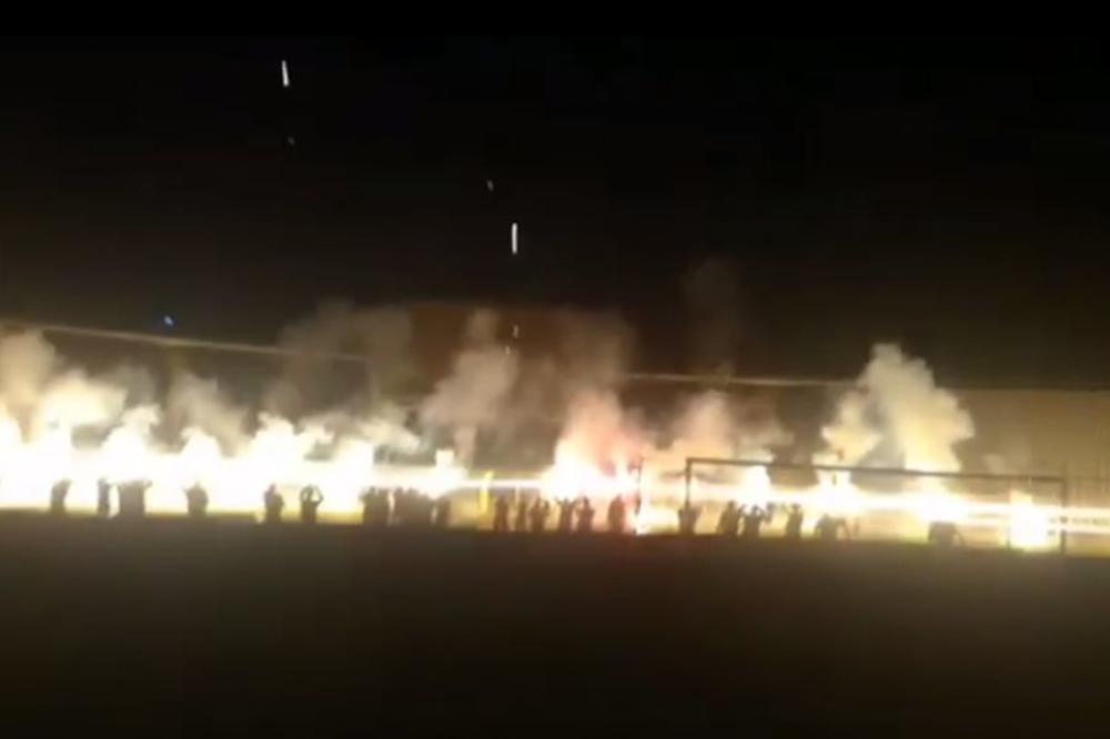 MRKLI MRAK U HUMSKOJ, A ONDA JE ZASVETLEO CEO TOPČIDER: Performans Grobara na travi stadiona Partizana uz poruku!