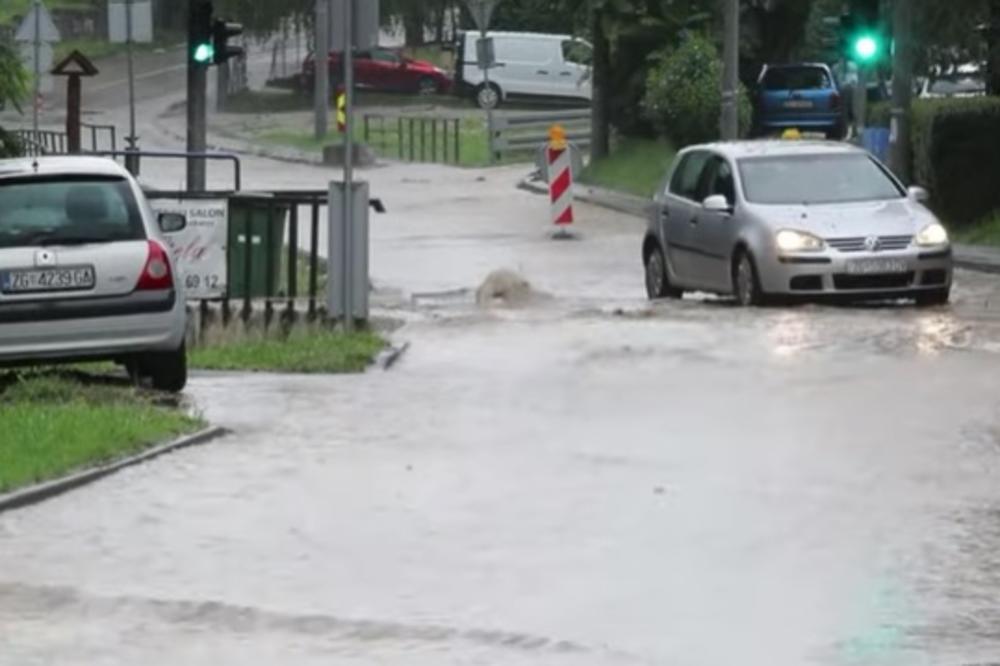 NEVREME NE NAPUŠTA ZAGREB: Potopljene ulice, od kiše se ne vidi prst pred okom, a šta čeka Srbiju?! (VIDEO)