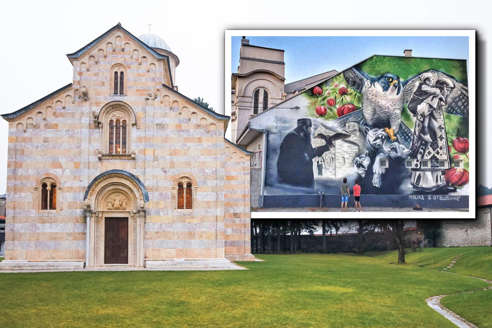 VISOKI DEČANI SU DOBILI PRELEPI MURAL, ALI NA NJEMU NIKO NIJE PRIMETIO 1 DETALJ: Pored oca Isaija, piše OVO!
