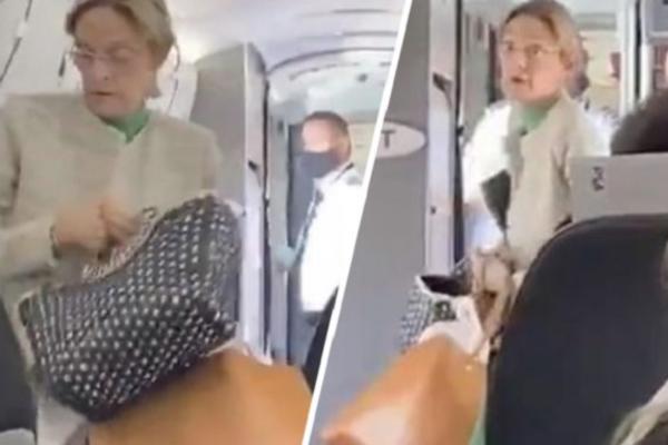 GOSPOĐA JE UŠLA U AVION BEZ MASKE: Ono što je usledilo, podelilo je ceo svet na pola (VIDEO)