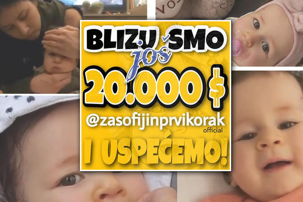 JOŠ MALO, BEBO DRAGA, SAMO ŠTO NIJE! Malu Sofiju (1) od najskupljeg leka deli samo 20.000 dolara, BROJI SITNO