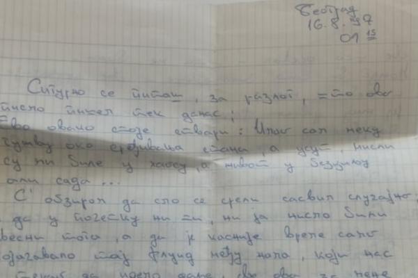 1997. SMO SE UPOZNALI U PARALIJI, A ONDA JE POČELO BOMBARDOVANJE: Ovo ljubavno pismo OBILAZI FEJSBUK