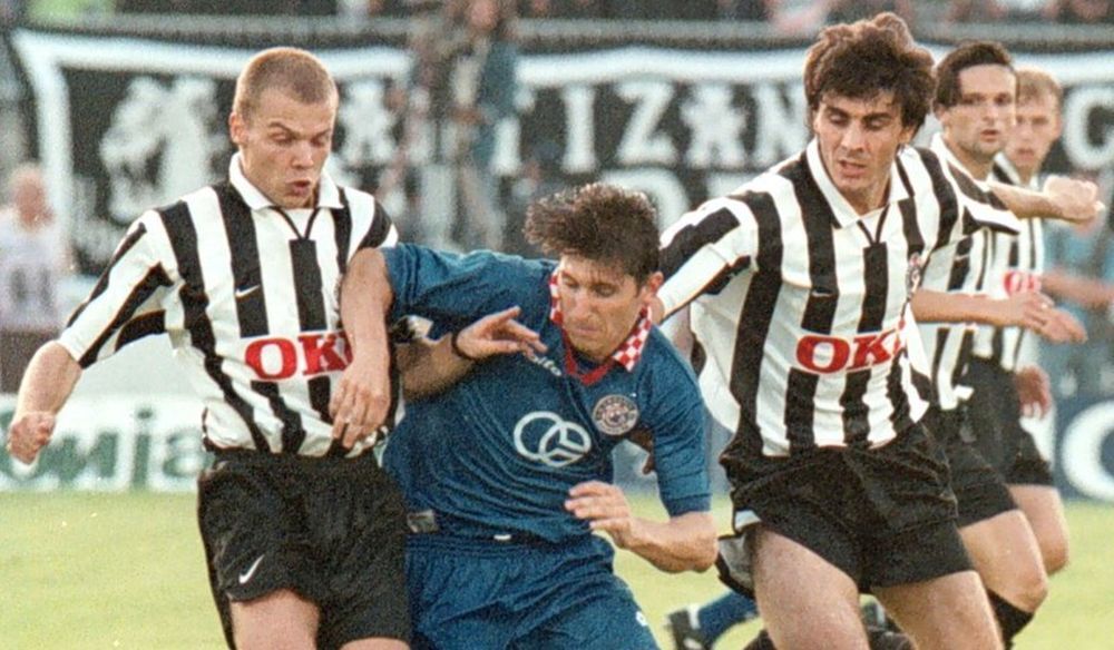 Dejan Vukićević (desno) u dresu Partizana