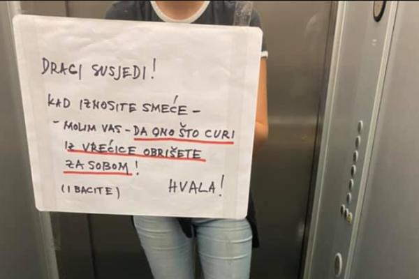 U LIFTU JEDNE ZGRADE OSVALULA PORUKA KOMŠIJAMA KOJA JE OSTAVILA BEZ TEKSTA: Dodali su i toalet papir, evo zbog ČEGA