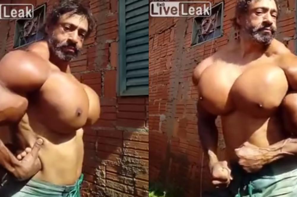 ŠTA JE BRE OVO? Čovek se pohvalio mišićima pred kamerom, ovde nešto DEBELO NIJE U REDU! (VIDEO)