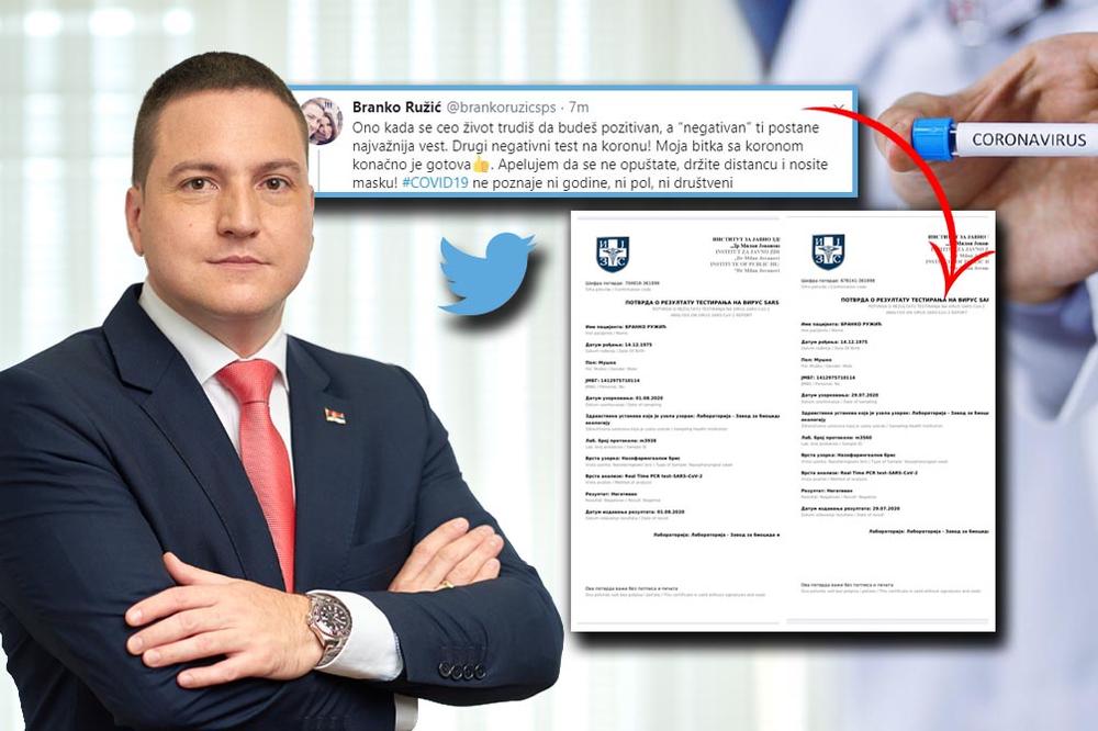 BRANKO RUŽIĆ SAOPŠTIO NAJBOLJE MOGUĆE VESTI! Ovo je napisao na Tviteru, PRESREĆAN JE! (FOTO)