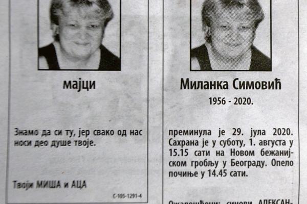 ZEMUNCI U ZABELI OPLAKUJU NJENU SMRT! Znamo da si tu, jer svako od nas nosi deo tvoje duše