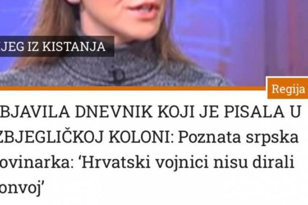 KAKVA BRUTALNA PODMETAČINA HRVATSKIH MEDIJA: Uzeli JEDNU REČENICU srpske novinarke i FALSIFIKOVALI SVE!