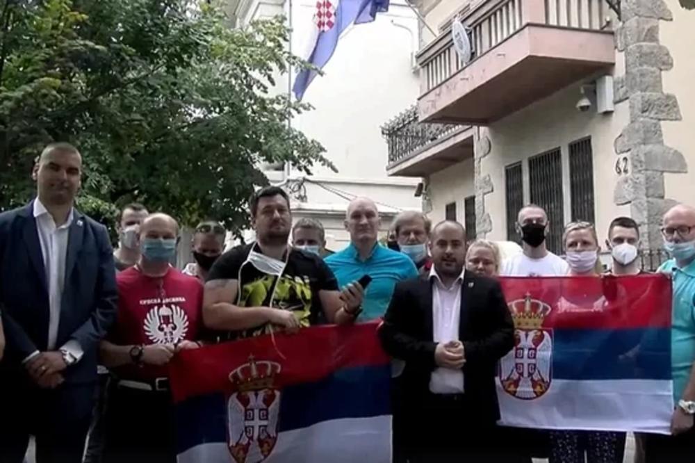 SRPSKA DESNICA PRED AMBASADOM HRVATSKE U BEOGRADU, Vacić: Izražavamo gnušanje i gnev zbog proslave