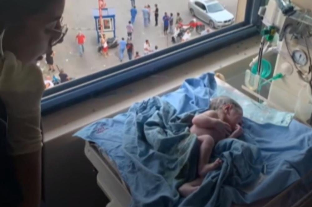 TOKOM EKSPLOZIJE U BEJRUTU SNIMLJEN ZASTRAŠUJUĆI TRENUTAK U PORODILIŠTU: Katastrofa nije zaobišla porodilju i bebu