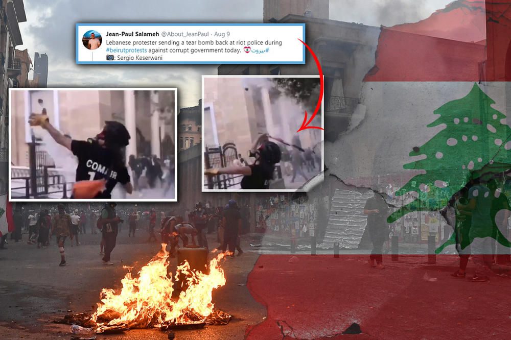 GEM, SET, MEČ I SUZAVAC: Tenis usred protesta u Bejrutu! (VIDEO)