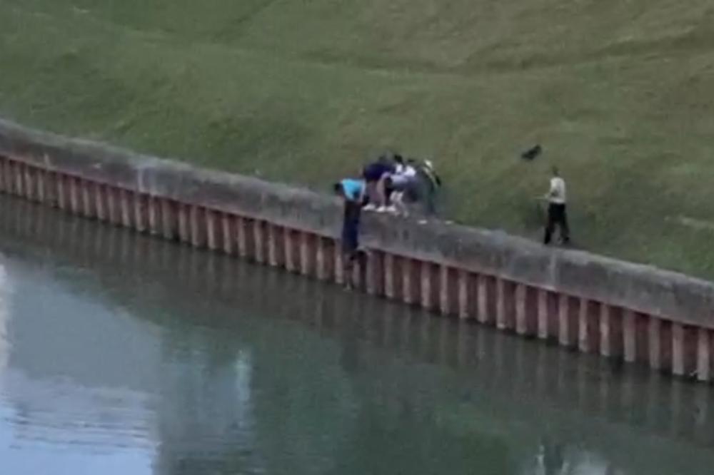 POLICIJSKI GEST KOJI JE ODUŠEVIO ZRENJANINCE! Spustio se naglavačke niz strmu obalu, pa zaplivao da bi izvukao psa